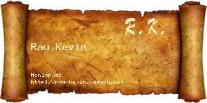 Rau Kevin névjegykártya